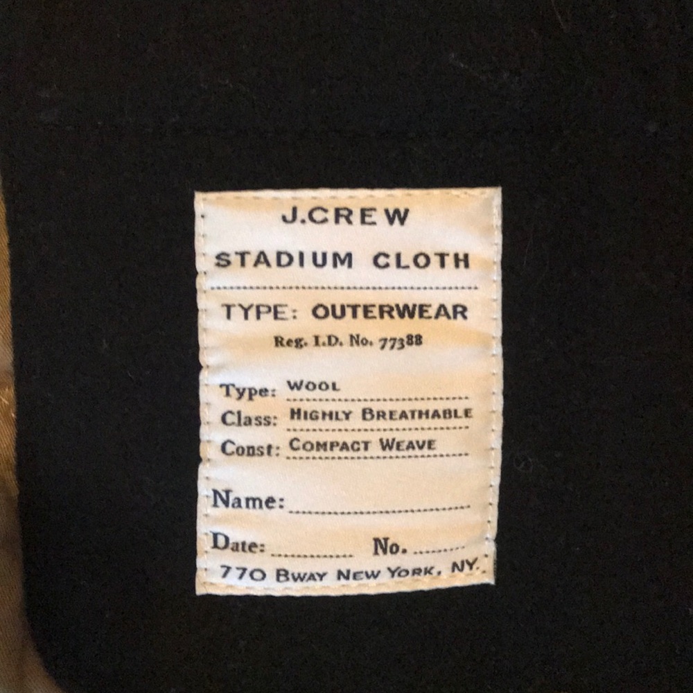J Crew Bayswater Peacoat L - Picture 3 of 4
